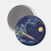 ヴィンテージ宇宙飛行士 マグネット (正面/裏面)