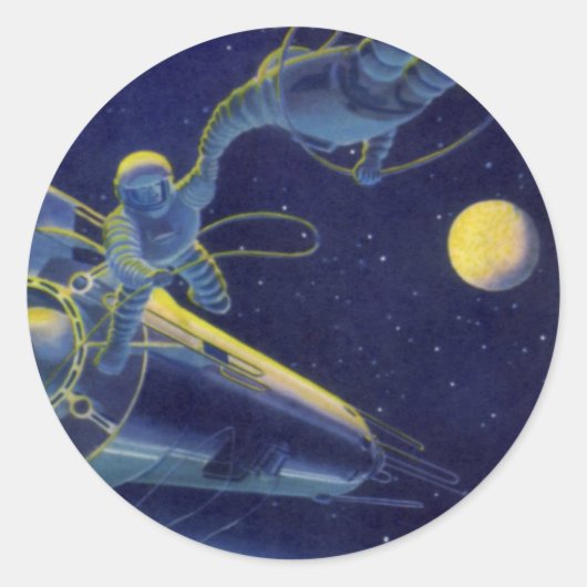 ヴィンテージ宇宙飛行士 ラウンドシール (正面)