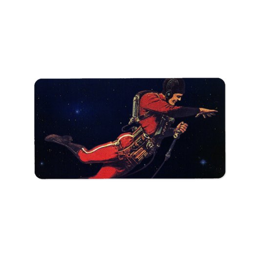 ヴィンテージ宇宙飛行士 ラベル (正面)