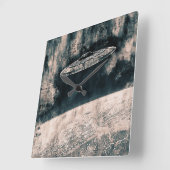 ヴィンテージ宇宙 スクエア壁時計 (傾斜)