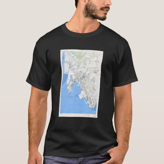ヴィンテージ宇部日本地図1945 Tシャツ (正面)