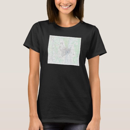 ヴィンテージ宇都宮の日本地図1945 Tシャツ (正面)