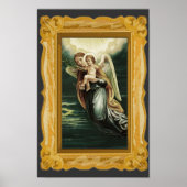 ヴィンテージ守護天使とイエス ポスター (正面)