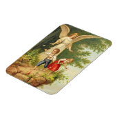 ヴィンテージ守護天使の子供の崖 マグネット (左側)