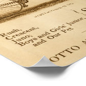 ヴィンテージ安全自転車及びアートポスター ポスター (角)