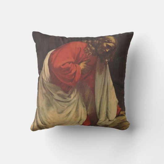 ヴィンテージ宗教イエスキリスト・ガーデン・オブ・ゲッセマネ クッション (裏面)