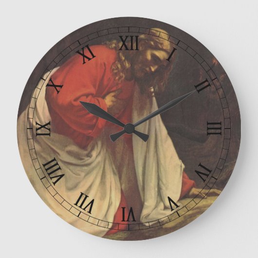 ヴィンテージ宗教イエスキリスト・ガーデン・オブ・ゲッセマネ ラージ壁時計 (正面)