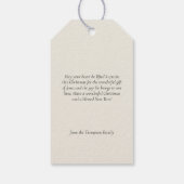 ヴィンテージ宗教クリスマス出生クリスチャン ギフトタグ (裏面)