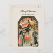 ヴィンテージ宗教クリスマス出生クリスチャン シーズンポストカード (正面/裏面)