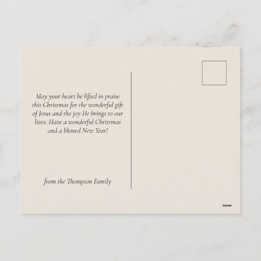 ヴィンテージ宗教クリスマス出生クリスチャン シーズンポストカード (裏面)