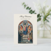 ヴィンテージ宗教クリスマス出生クリスチャン シーズンポストカード (スタンド正面)