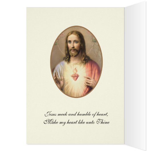 ヴィンテージ宗教ハートイエズカトリックフローラ (内側 (左))