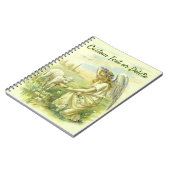 ヴィンテージ宗教ビクトリアン復活祭天使と子羊 ノートブック (左側)