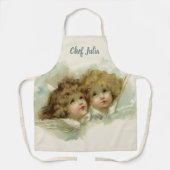 ヴィンテージ宗教ビクトリアン、天使たち エプロン (正面)