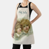 ヴィンテージ宗教ビクトリアン、天使たち エプロン (インサイチュ)