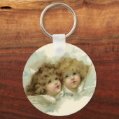 ヴィンテージ宗教ビクトリアン、天使たち キーホルダー (裏面)