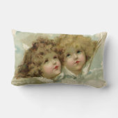 ヴィンテージ宗教ビクトリアン、天使たち ランバークッション (裏面)