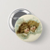 ヴィンテージ宗教ビクトリアン、天使たち 缶バッジ (正面&裏面)
