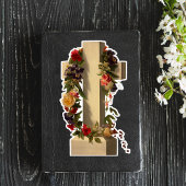 ヴィンテージ宗教フローラ十字架復活祭 シール