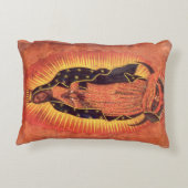 ヴィンテージ宗教ヴァージンメアリーグアダルーペの我々の女性 アクセントクッション (裏面)