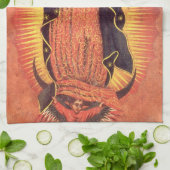 ヴィンテージ宗教ヴァージンメアリーグアダルーペの我々の女性 キッチンタオル (折り畳み)