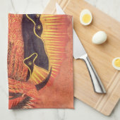 ヴィンテージ宗教ヴァージンメアリーグアダルーペの我々の女性 キッチンタオル (四つ折り)