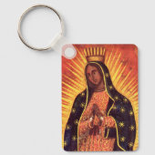 ヴィンテージ宗教ヴァージンメアリーグアダルーペの我々の女性 キーホルダー (正面)