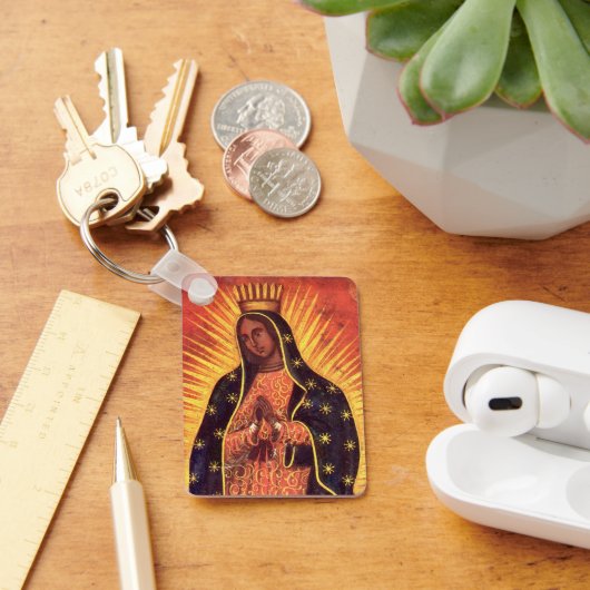 ヴィンテージ宗教ヴァージンメアリーグアダルーペの我々の女性 キーホルダー (デスク)