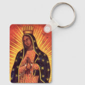 ヴィンテージ宗教ヴァージンメアリーグアダルーペの我々の女性 キーホルダー (裏面)