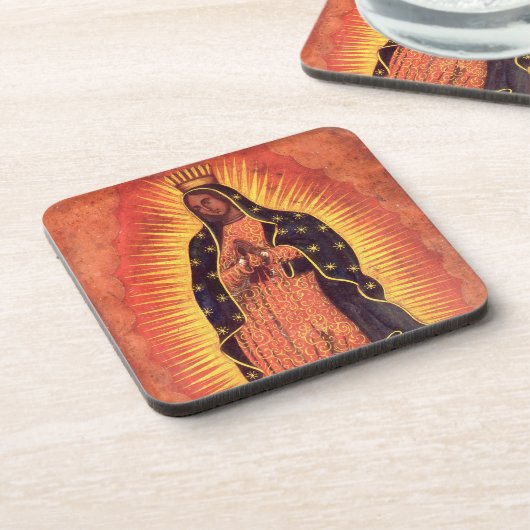 ヴィンテージ宗教ヴァージンメアリーグアダルーペの我々の女性 コースター (左側)