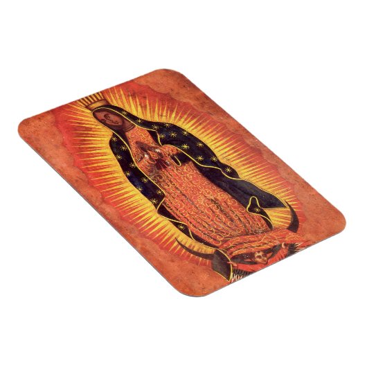 ヴィンテージ宗教ヴァージンメアリーグアダルーペの我々の女性 マグネット (右側)