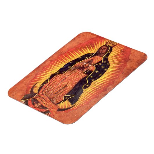 ヴィンテージ宗教ヴァージンメアリーグアダルーペの我々の女性 マグネット (左側)