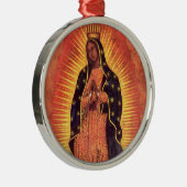 ヴィンテージ宗教ヴァージンメアリーグアダルーペの我々の女性 メタルオーナメント (右)
