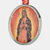 ヴィンテージ宗教ヴァージンメアリーグアダルーペの我々の女性 メタルオーナメント (左)