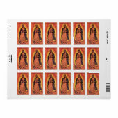 ヴィンテージ宗教ヴァージンメアリーグアダルーペの我々の女性 ラベル (フルシート)