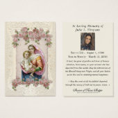 ヴィンテージ宗教ヴァージンメアリ葬儀カトリック (正面&裏面)