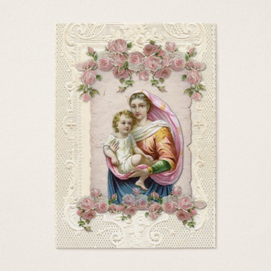 ヴィンテージ宗教ヴァージンメアリ葬儀カトリック (正面)