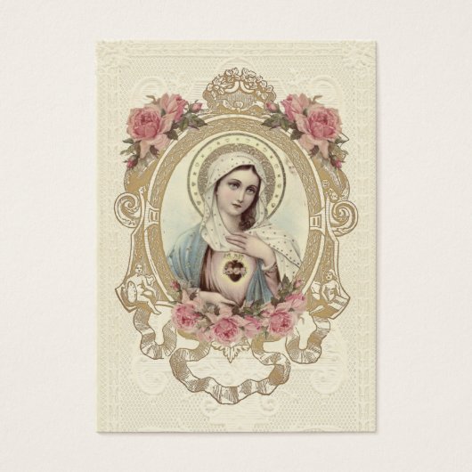 ヴィンテージ宗教ヴァージンメアリ葬儀カトリック (正面)