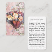 ヴィンテージ宗教ヴァージンメリーカトリック祈りの言葉聖 プレイスカード (正面/裏面)