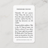 ヴィンテージ宗教ヴァージンメリーカトリック祈りの言葉聖 プレイスカード (裏面)