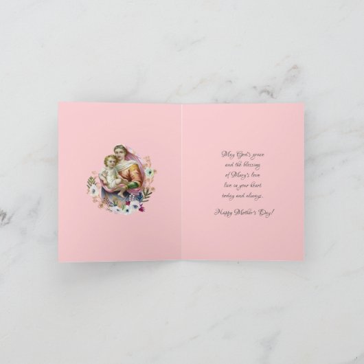 ヴィンテージ宗教ヴァージンメリーマザーズの日 シーズンカード (内部)