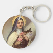 ヴィンテージ宗教復活祭、十字架の修道女 キーホルダー (裏面)