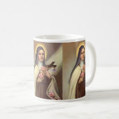 ヴィンテージ宗教復活祭、十字架の修道女 コーヒーマグカップ (正面右)