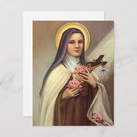 ヴィンテージ宗教復活祭、十字架の修道女 シーズンカード (正面/裏面)