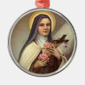 ヴィンテージ宗教復活祭、十字架の修道女 メタルオーナメント (正面)