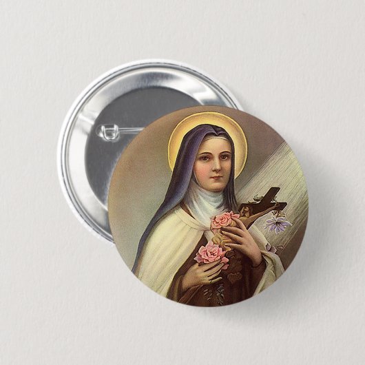 ヴィンテージ宗教復活祭、十字架の修道女 缶バッジ (正面&裏面)