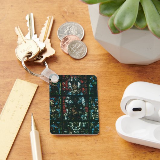 ヴィンテージ宗教教会ステンドグラス窓 キーホルダー (デスク)