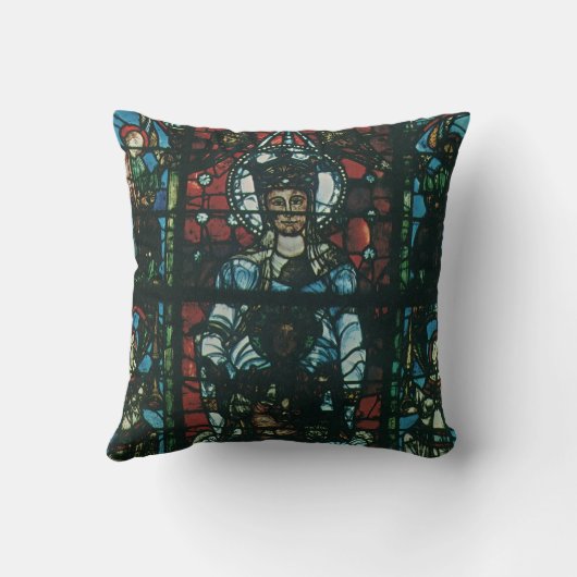 ヴィンテージ宗教教会ステンドグラス窓 クッション (裏面)