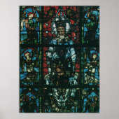 ヴィンテージ宗教教会ステンドグラス窓 ポスター (正面)