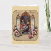 ヴィンテージ宗教的なクリスマスグリーティングカード シーズンカード (正面)